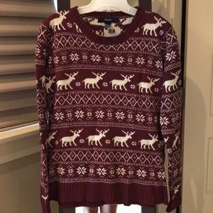 Snowflake and reindeer Christmas sweater